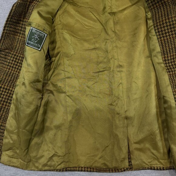 Vintage Westcott By K&A Mens Houndstooth Blazer Jacket Notch Lapel Pockets USA - Picture 7 of 12